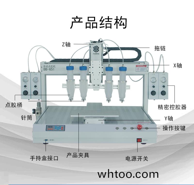 BB-651D單平(ping)檯(tai)多(duo)頭硅(gui)膠自動(dong)點(dian)膠機